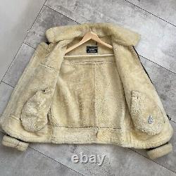 Vintage Echt Lammfell Type B-3 US Army Air Force Lambs Shearling Coat Size 54