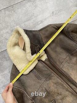 Vintage Echt Lammfell Type B-3 US Army Air Force Lambs Shearling Coat Size 54