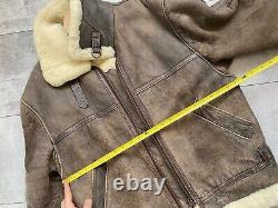 Vintage Echt Lammfell Type B-3 US Army Air Force Lambs Shearling Coat Size 54