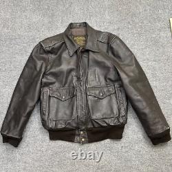 Vintage Excelled US Army Air Force Leather Flyers Bomber Jacket Type A-2 Small