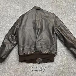 Vintage Excelled US Army Air Force Leather Flyers Bomber Jacket Type A-2 Small