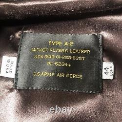 Vintage Flight Jacket Type A-2 Leather Bomber USA Size 44 L Army Air Force