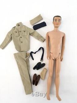 Vintage KEN DOLL w ARMY AIR FORCE OUTFIT 1965 Bendable Leg Red Cheeks HTF BARBIE