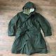 Vintage M-1947 M47 Us Army Air Force Overcoat Parka Coat Jacket With Pile Liner M