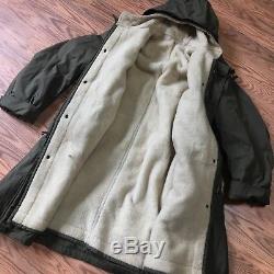 Vintage M-1947 M47 US Army Air Force Overcoat Parka Coat Jacket With Pile Liner M