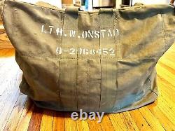 Vintage Military Army Air Force Aviator 2 Zipper Kit Bag AN-6505-1 WWII Era