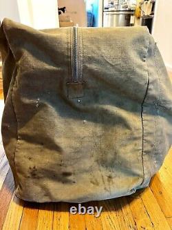 Vintage Military Army Air Force Aviator 2 Zipper Kit Bag AN-6505-1 WWII Era