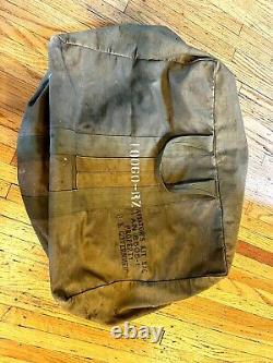 Vintage Military Army Air Force Aviator 2 Zipper Kit Bag AN-6505-1 WWII Era