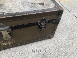 Vintage Military Storage Chest Army Trunk US army Air Force US Foot Locker 1950s