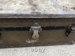 Vintage Military Storage Chest Army Trunk US army Air Force US Foot Locker 1950s