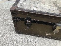 Vintage Military Storage Chest Army Trunk US army Air Force US Foot Locker 1950s