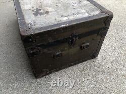 Vintage Military Storage Chest Army Trunk US army Air Force US Foot Locker 1950s