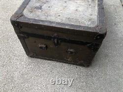 Vintage Military Storage Chest Army Trunk US army Air Force US Foot Locker 1950s