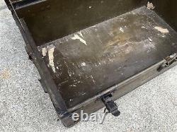 Vintage Military Storage Chest Army Trunk US army Air Force US Foot Locker 1950s