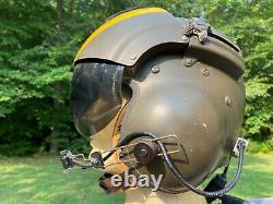 Vintage Named Sheridan Army Air Force Flight Helmet with Earphones & Microphone