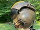 Vintage Named Sheridan Army Air Force Flight Helmet With Earphones & Microphone