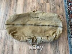 Vintage Original WW2 US Aviators Canvas Kit Bag ANG 505-1 US GOVT Army Airforces