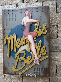 Vintage Painting Airbrush Memphis Belle 3-D US Army Airforce B17 Flying Fortress