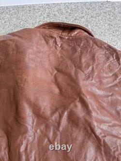 Vintage Type A-2 Flyer's Leather Jacket Us Army Air Force Made In USA