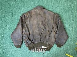 Vintage Type A-2 Leather Bomber U. S. Army Air Forces Jacket Size Large