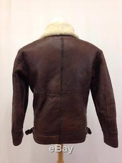 Vintage Type B-3 Air Force Shearling Leather Army Jacket