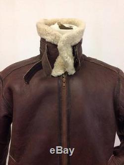 Vintage Type B-3 Air Force Shearling Leather Army Jacket