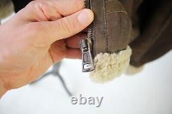 Vintage Type B18 Us Army Air Forces Leather Flight Bomber Jacket Sherpa