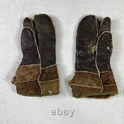 Vintage U. S. Army Air Force Leather Glove/mitten A-9 Wwii Ww2 Usaf B-17