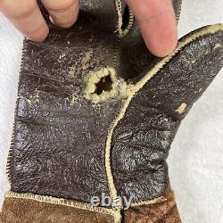 Vintage U. S. Army Air Force Leather Glove/mitten A-9 Wwii Ww2 Usaf B-17