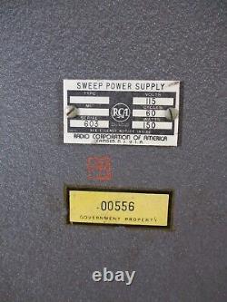 Vintage US ARMY AIR FORCE RCA Sweep Power Supply S/N 603 (B) POWERS & LIGHTS-UP