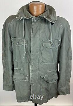 Vintage US Air Force Field Jacket S Cold Weather Olive Green Hooded Vietnam Era