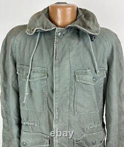 Vintage US Air Force Field Jacket S Cold Weather Olive Green Hooded Vietnam Era