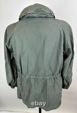 Vintage US Air Force Field Jacket S Cold Weather Olive Green Hooded Vietnam Era