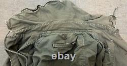 Vintage US Air Force Field Jacket S Cold Weather Olive Green Hooded Vietnam Era