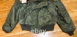 Vintage US Army Air Force N-2B Jacket Alpha Bomber USAF 1977 Scovill Sz L