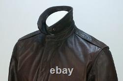 Vintage US Army Air Force Type A-2 Leather Flight Brown Bomber Jacket 40 Scovill