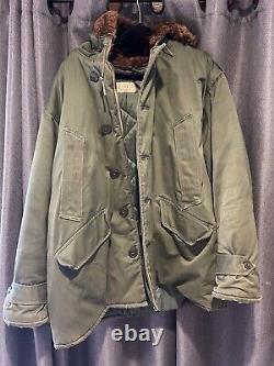 Vintage US Army Air Forces Style B-9 Winter Parka Bomber Jacket USAAF