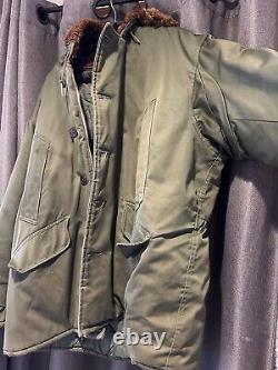 Vintage US Army Air Forces Style B-9 Winter Parka Bomber Jacket USAAF