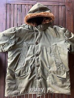 Vintage US Army Air Forces Style B-9 Winter Parka Bomber Jacket USAAF