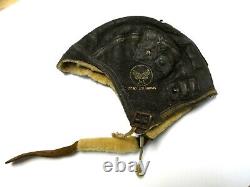 Vintage Us Army Air Force Child's Size Leather Flying Soft Helmet