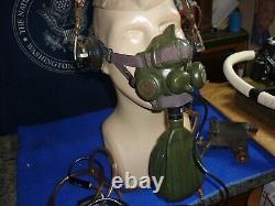 Vintage Us Army Air Force USAF Lot, Oxygen Mask, headset, hat, oxygen regulator