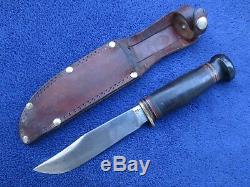 Vintage Us Marble Army-air Force Bakelite Pommel Knife And Sheath 5 Blade