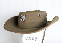 Vintage Vietnam War Brush Hat Boonie US Army Air Forces Technical Sergeant