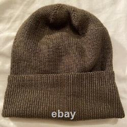 Vintage WW2 Military Real A-4 Knit Cap Wool OD Original Air Force U. S. Army Rare