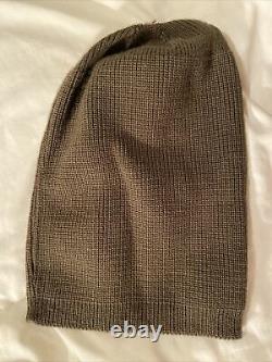 Vintage WW2 Military Real A-4 Knit Cap Wool OD Original Air Force U. S. Army Rare