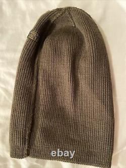 Vintage WW2 Military Real A-4 Knit Cap Wool OD Original Air Force U. S. Army Rare