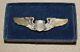 Vintage Ww2 Us Army Air Corps/air Force Sterling Silver Pilot Wings Pin, 3x. 8
