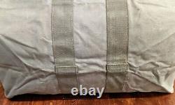 Vintage WW2 US Army Air Force Pilot Bag Parachute Military Green Canvas Duffle