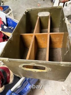 Vintage WW2 US Military Army Air Force Box Case Container Wood Inserts