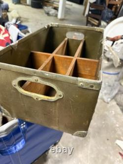 Vintage WW2 US Military Army Air Force Box Case Container Wood Inserts